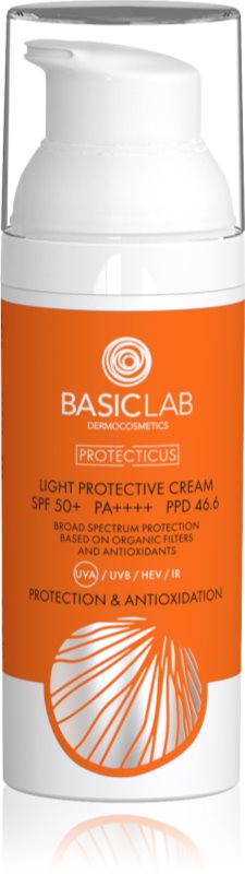 BasicLab Dermocosmetics Protecticus crema fata iluminatoare de protectie SPF 50+ 50 ml