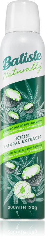 Batiste Naturally Coconut & Hemp sampon uscat pentru a absorbi excesul de sebum 200 ml