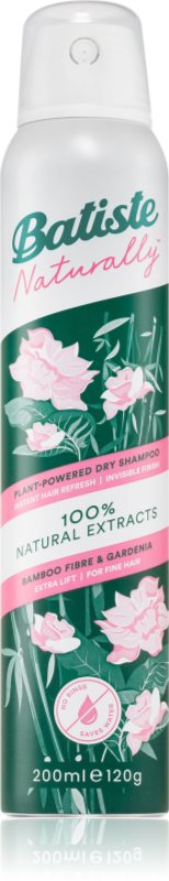 Batiste Naturally Bamboo & Gardenia sampon uscat pentru a absorbi excesul de sebum 200 ml