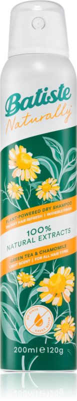 Batiste Naturally Green tea & Chamomile sampon uscat pentru a absorbi excesul de sebum 200 ml