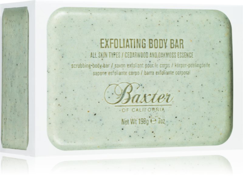 Baxter of California Exfoliating Body Bar Cedarwood & Oakmoss Essence săpun exfoliant pentru corp pentru barbati 198 g
