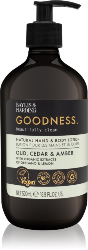 Baylis & Harding Goodness Oud, Cedar & Amber Lotiune de corp delicata 500 ml