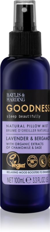 Baylis & Harding Goodness Sleep Beautifully spray pentru perne pentru un somn liniștit Lavender & Bergamot 100 ml