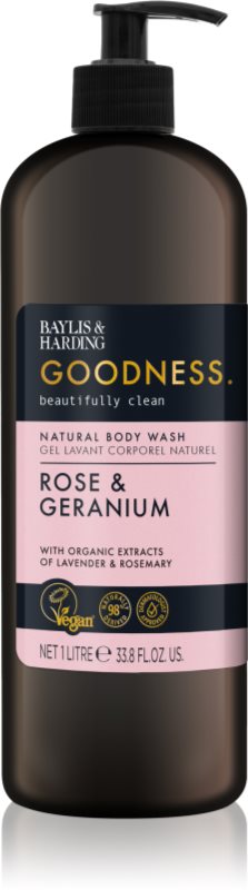 Baylis & Harding Goodness Rose & Geranium gel de duș 1000 ml