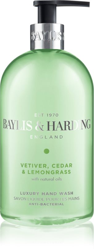 Baylis & Harding Vetiver, Cedar & Lemongrass Anti-Bacterial Săpun lichid pentru mâini 500 ml