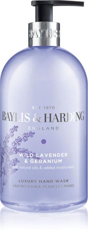 Baylis & Harding Wild Lavender & Geranium Săpun lichid pentru mâini cu efect de hidratare 500 ml