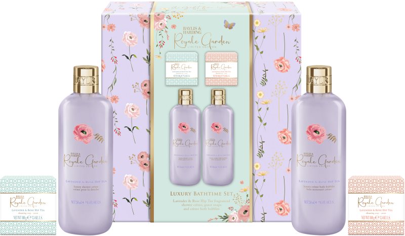 Baylis & Harding Royale Garden Lavender & Rose Hip Tea set cadou pentru baie