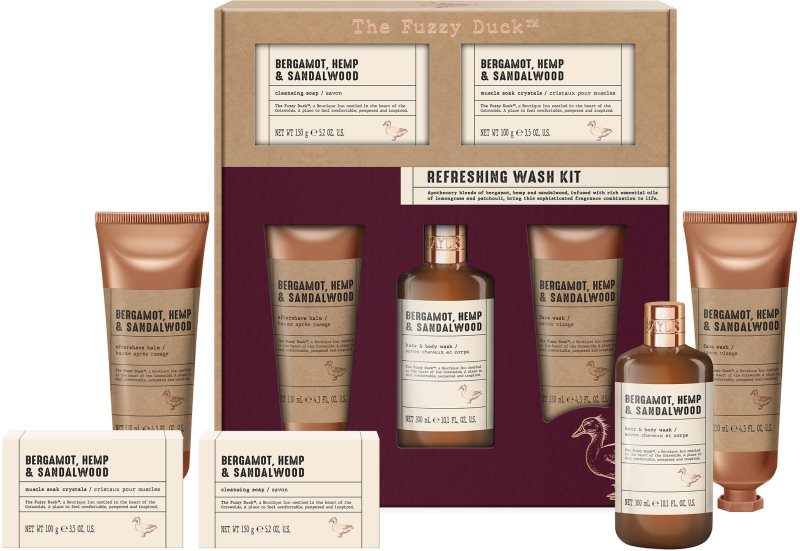 Baylis & Harding The Fuzzy Duck Bergamot, Hemp & Sandalwood set cadou pentru barbati