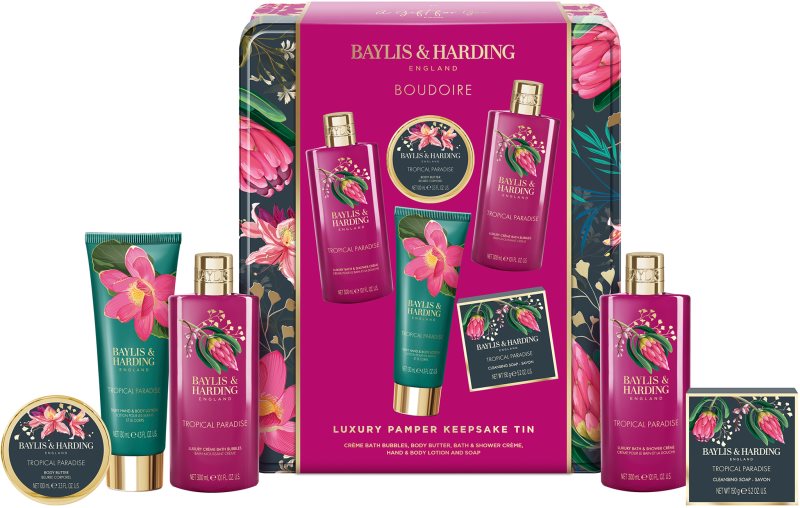 Baylis & Harding Boudoire Tropical Paradise set cadou cutie de metal