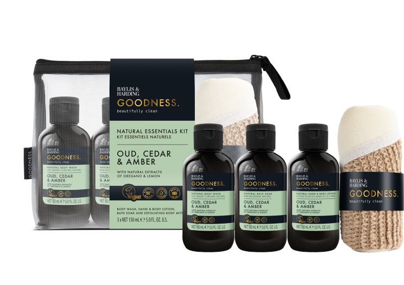 Baylis & Harding Goodness Oud, Cedar & Amber set cadou pentru baie