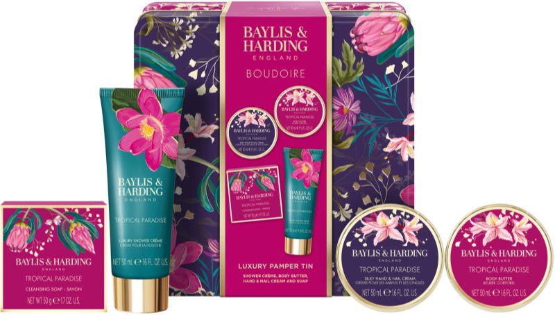 Baylis & Harding Boudoire Tropical Paradise set cadou cutie de metal