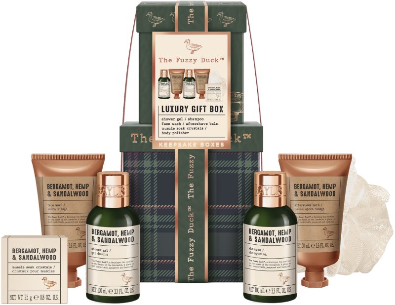 Baylis & Harding The Fuzzy Duck Bergamot, Hemp & Sandalwood set cadou pentru corp pentru bărbați