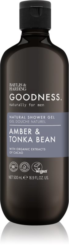 Baylis & Harding Goodness Amber & Tonka Bean Gel de duș pentru bărbați 500 ml