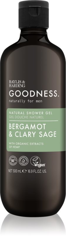 Baylis & Harding Goodness Bergamot & Clary Sage Gel de duș pentru bărbați 500 ml
