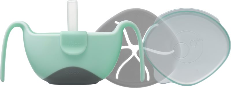 b.box 3 in 1 Bowl & Straw castron cu pai
