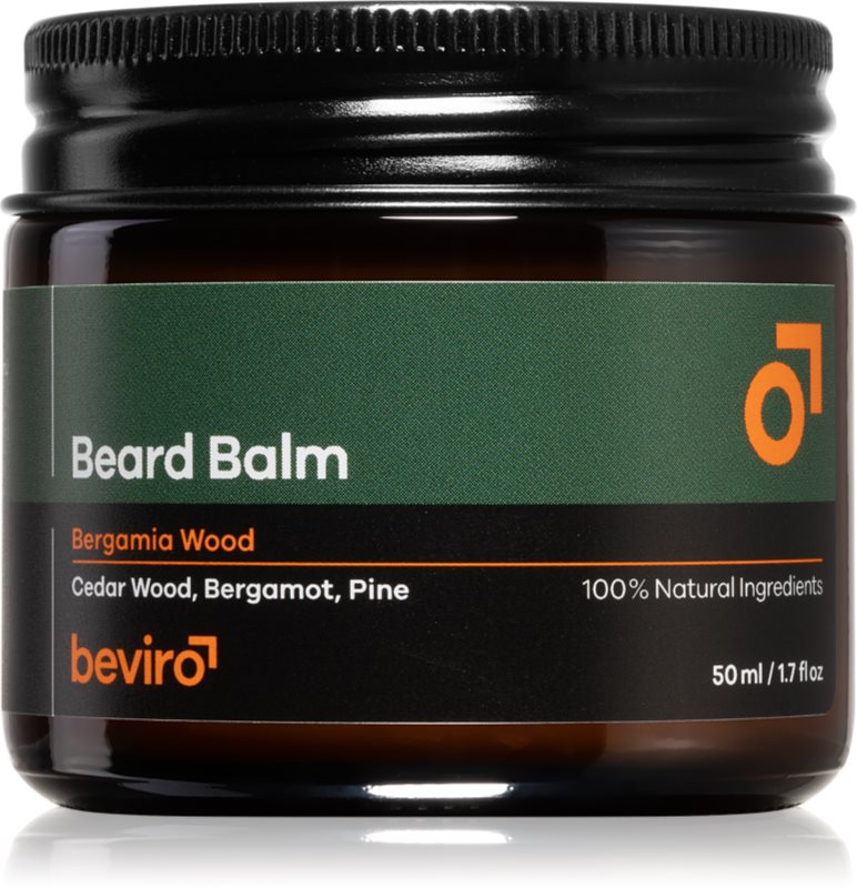 Beviro Beard Balm Bergamia Wood balsam pentru barba pentru bărbați 50 ml