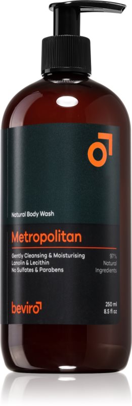 Beviro Natural Body Wash Metropolitan Gel de duș pentru bărbați 250 ml