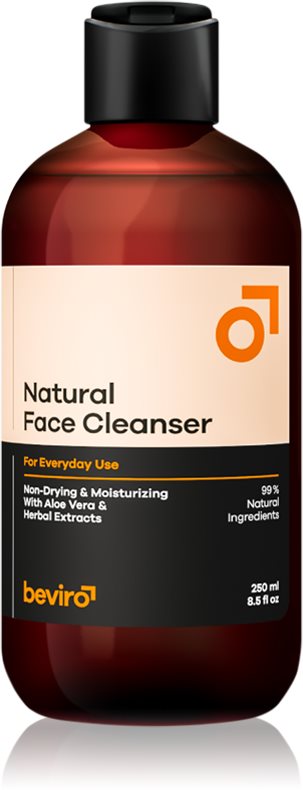 Beviro Natural Face Cleanser Gel facial de curatare pentru bărbați 250 ml