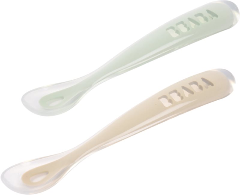 Beaba Silicone Spoon Set linguriță cu sac