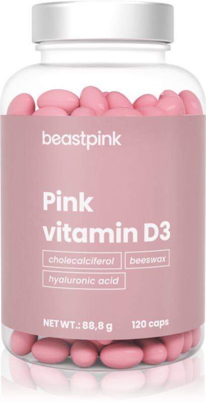 BeastPink Pink Vitamin D3 favorizează sănătatea oaselor și a dinților 126 g