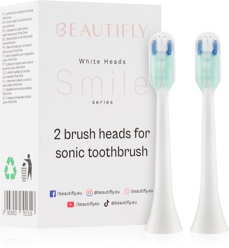 Beautifly White Smile Toothbrush Tips capete de schimb pentru periuta de dinti 2 buc