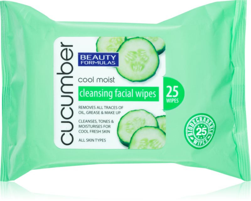 Beauty Formulas Cucumber servetele pentru curatare cu extracte de castravete 25 buc