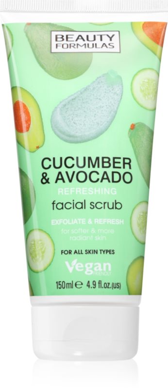 Beauty Formulas Cucumber & Avocado exfoliant facial 150 ml