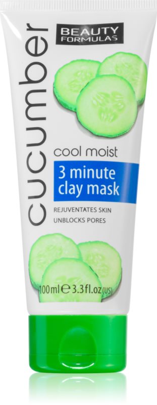 Beauty Formulas Cucumber masca pentru curatare profunda cu argila 100 ml