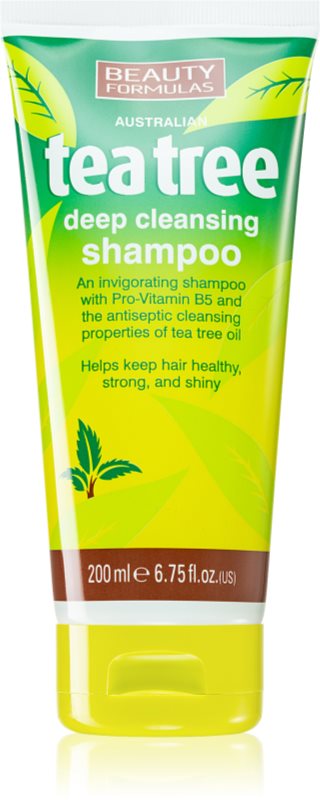 Beauty Formulas Tea Tree curatarea profunda a scalpului 200 ml