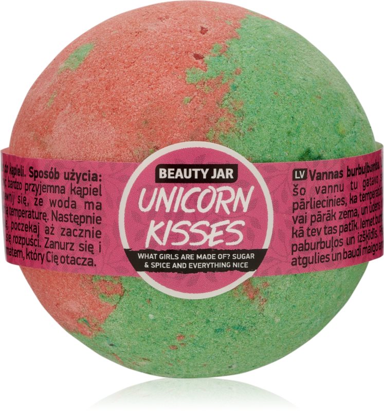 Beauty Jar Unicorn Kisses bombă de baie cu aroma de capsuni 150 g
