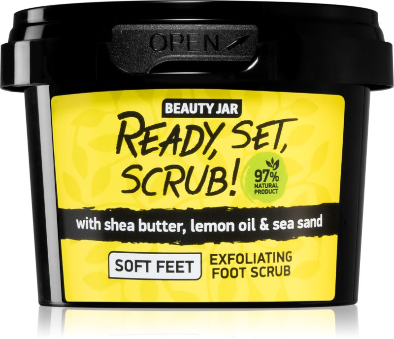Beauty Jar Ready, Set, Scrub! exfoliant din zahar pentru tălpile picioarelor 135 g