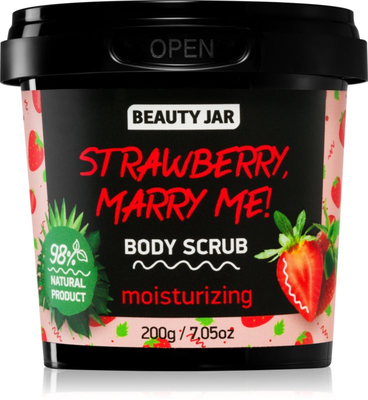 Beauty Jar Strawberry, Marry Me! exfoliant de corp hidratant 200 g