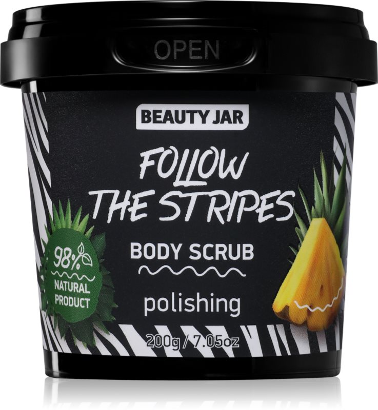 Beauty Jar Follow The Stripes exfoliant pentru corp cu ulei de cocos 200 g