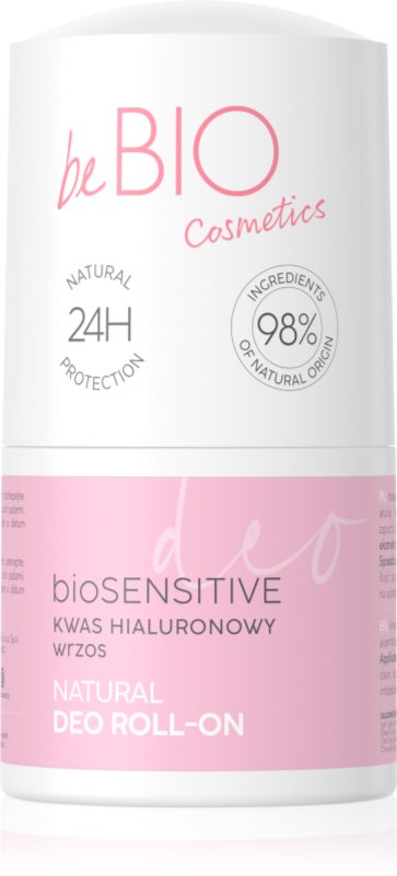 beBIO Hyaluro bioSensitive Deodorant roll-on pentru piele sensibila 50 ml