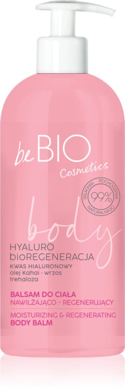 beBIO Hyaluro bioRegeneration Balsam corporal regenerator cu efect de hidratare 350 ml
