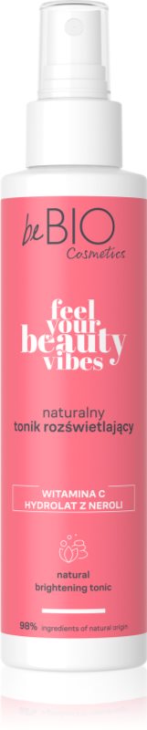 beBIO Feel Your Beauty Vibes solutie tonica cu efect de iluminare 150 ml