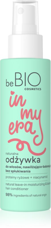 beBIO In My Era Natural Moisturizing & Balancing conditioner Spray Leave-in pentru par normal 100 ml