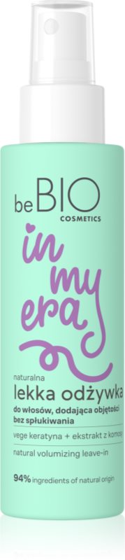 beBIO In My Era Natural Lightweight Volumizing conditioner Spray Leave-in pentru păr cu volum 100 ml