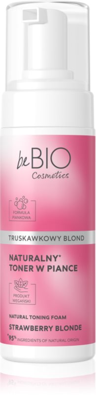 beBIO Natural Foam Toner Strawberry Blonde spuma tonica pentru păr 120 ml