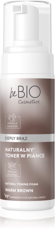 beBIO Natural Foam Toner Warm Brown spuma tonica pentru păr 120 ml