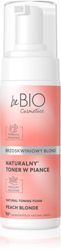 beBIO Natural Foam Toner Peach Blonde spuma tonica pentru păr 120 ml