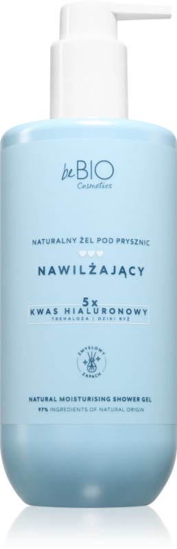 beBIO Natural Moisturising Shower Gel gel de dus hidratant 350 ml