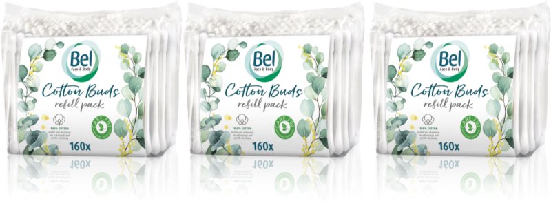 Bel Face & Body Cotton Buds bețișoare din bumbac ambalaj economic 3x160 buc