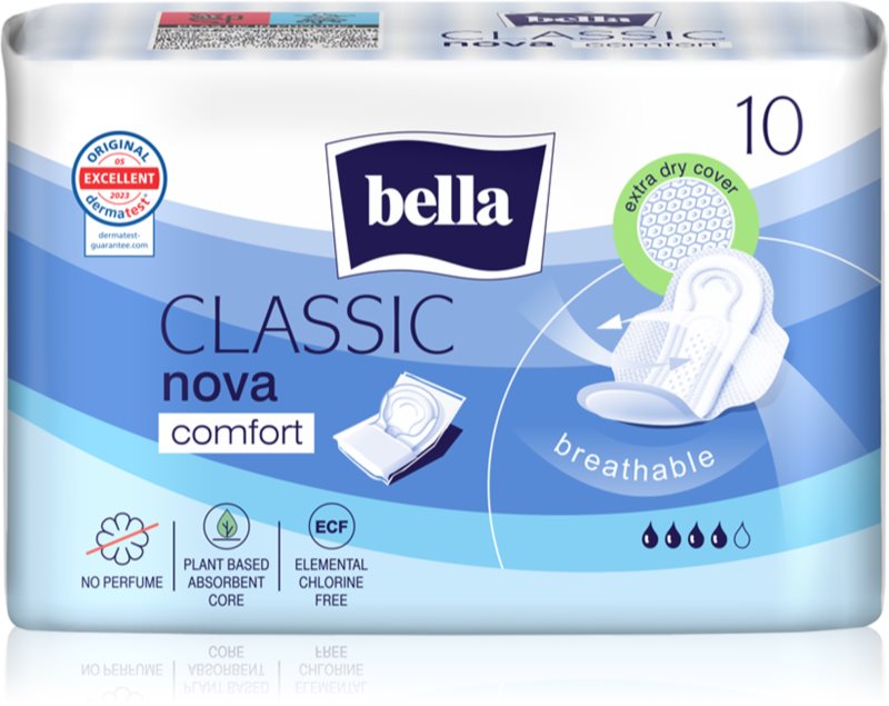 BELLA Nova Classic Comfort absorbante menstruale cu aripioare 10 buc