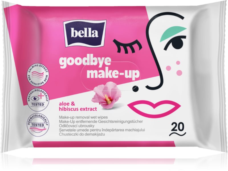 BELLA Make Up Aloe Vera șervețele demachiante pentru make-up 20 buc