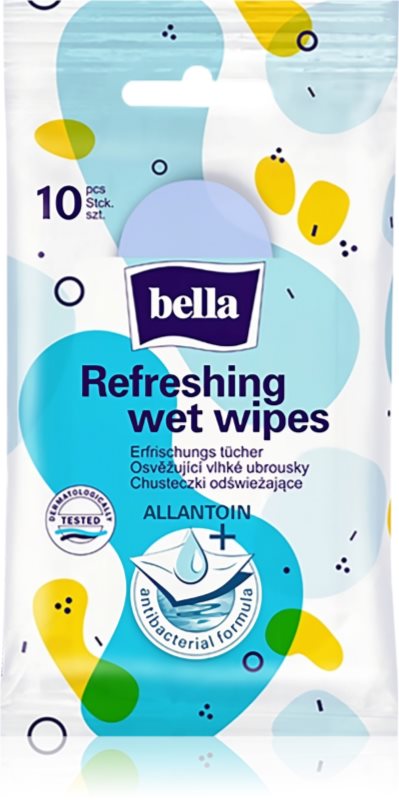 BELLA Refreshing wet wipes Servetele umede cu efect revigorant 10 buc
