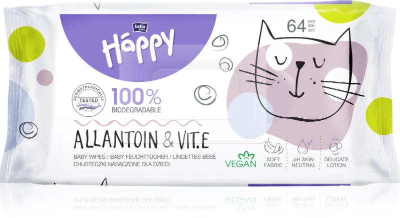 BELLA Baby Happy Allantoin & Vit. E Șervețele umede 64 buc