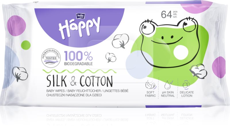BELLA Baby Happy Silk & Cotton Șervețele umede 64 buc
