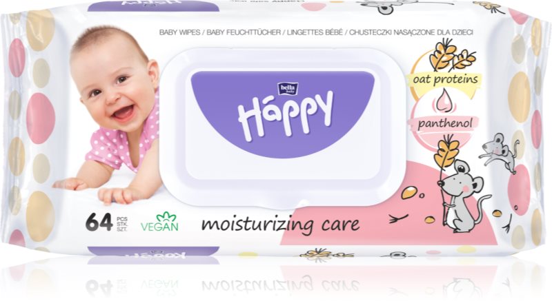 BELLA Baby Happy Oat proteins and Panthenol Șervețele umede pentru copii 64 buc