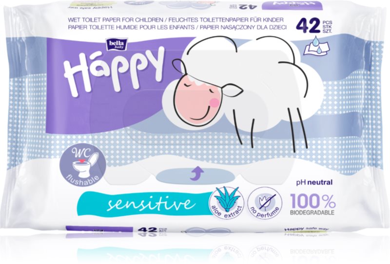 BELLA Baby Happy Sensitive hârtie igienică umedă pentru copii 42 buc